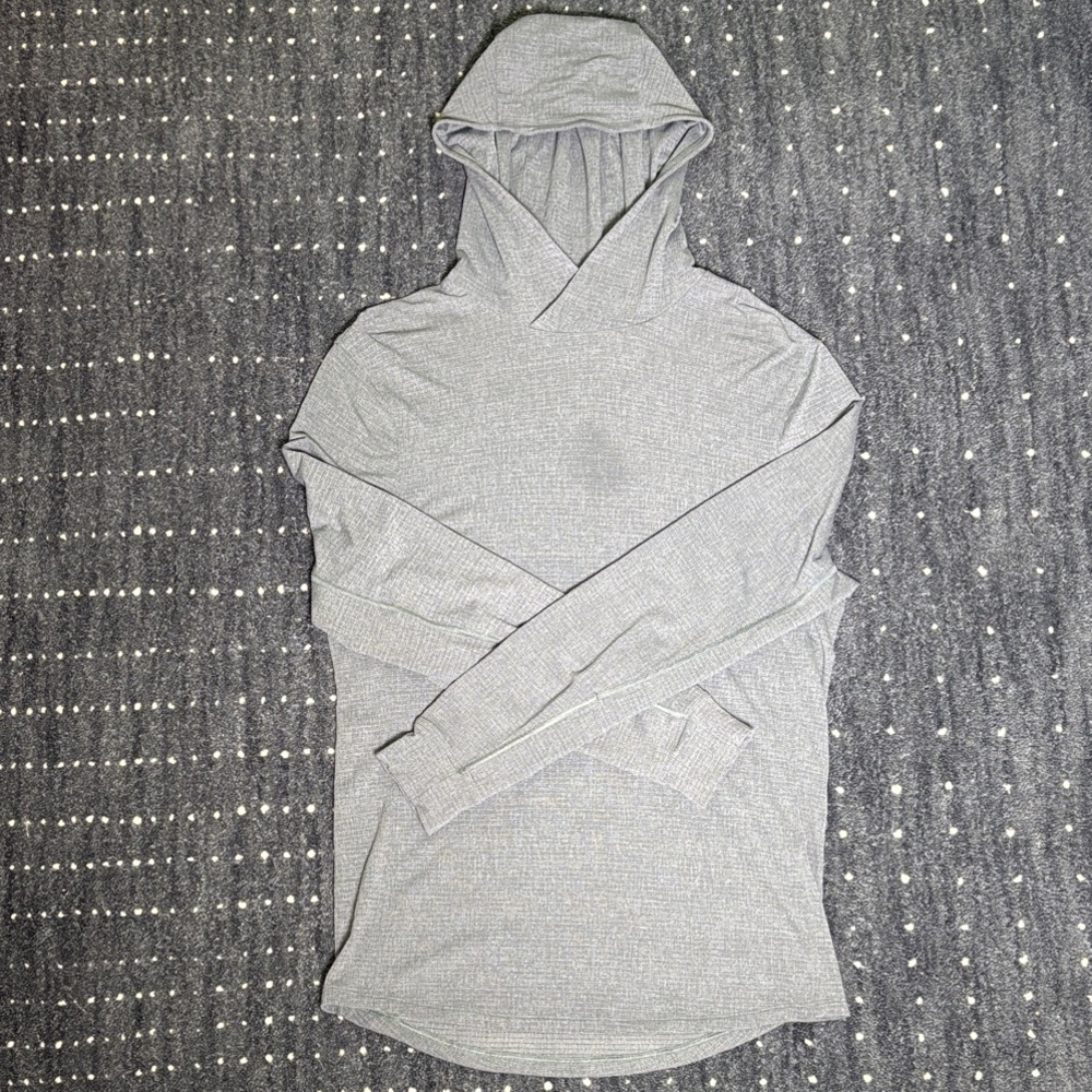 Lulu Lemon Blue/Gree Hooded Long Sleeve Top